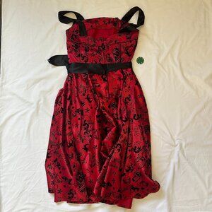 Hell Bunny Dixie Pin-up 50s Rockabilly Dress L Goth